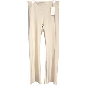New Calia Sculpt flare With Zip Light Sand Ivory Stretch Pants Women Size XL NWT